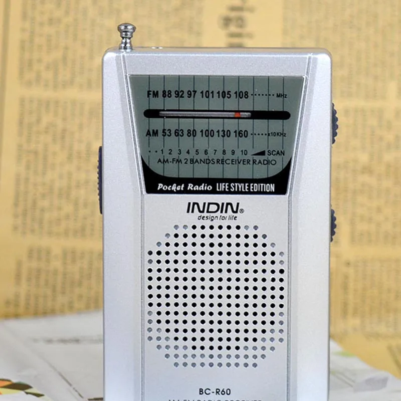 Портативный BC R60 карманный радиоприемник Многофункциональный AM/FM 2 диапазонный