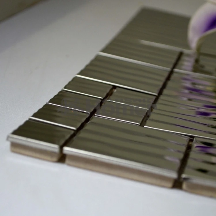 12x12 &quotНержавеющая сталь металлическая плитка для стены Ванная комната Кухня