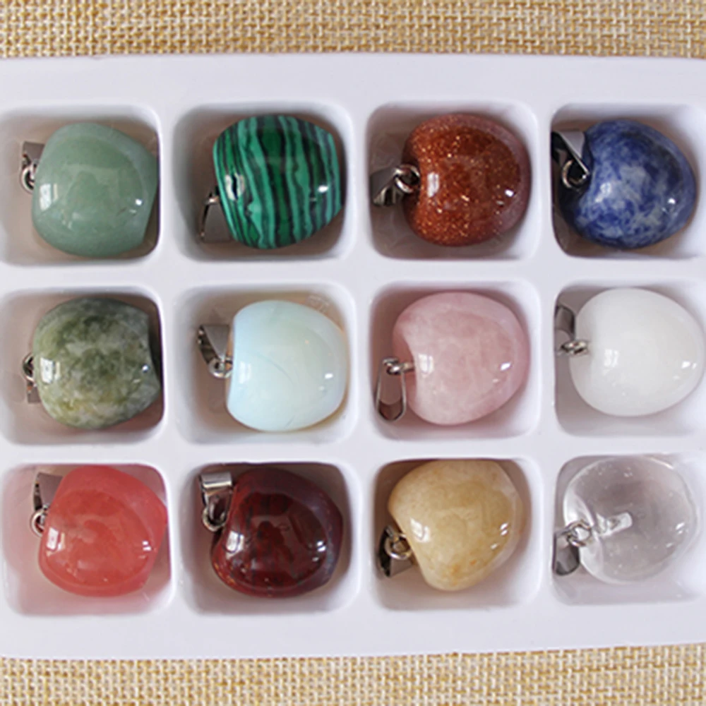 Новинка 2018 подвески и ожерелья с яблоком из натурального камня Ювелирные изделия