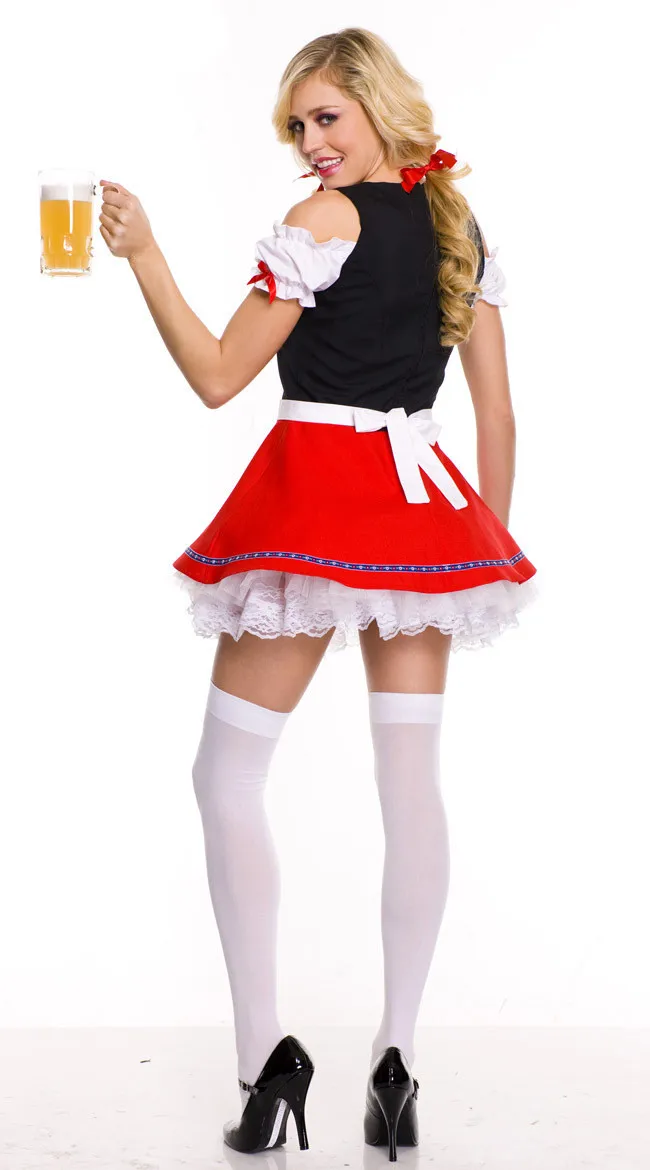 Костюм для девочек на Хэллоуин с немецким пивом Fraulein Dirndl нарядное платье костюм