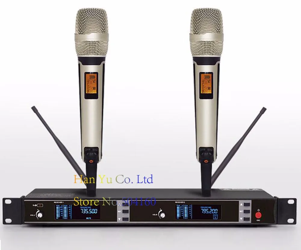 

Professional UHF Wireless Microphone 2 Channels Karaoke System Dual Cordless Mic Mike Transmitter For SKM9000 Microfone Sem Fio