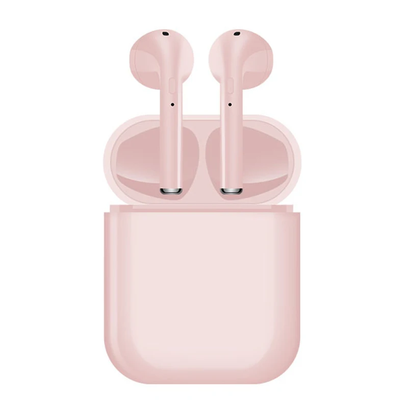 Pink IKSNAIL i16 TWS Bluetooth наушники беспроводные наушники сенсорное управление наушники 3D объемный звук и зарядный чехол для iPhone Android - Цвет: Pink