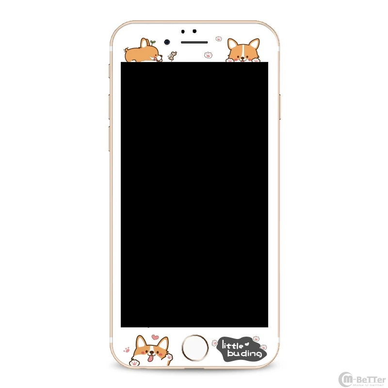 Keji Dog для iPhone 8 plus закаленное стекло Защита экрана 7 6 6s мягкий край Передняя пленка