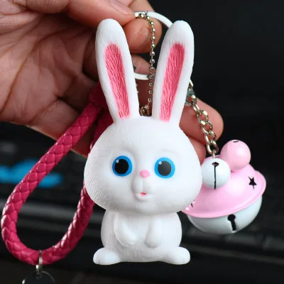 Милый kawaii брелок для ключей мех кролика плюшевый брелок для женщин брелок заяц Автомобильный держатель для ключей кукольный Мешок Подвески подарок плюшевые игрушки для детей - Цвет: style15
