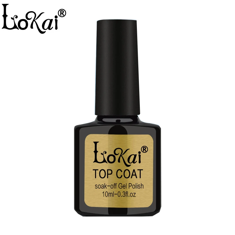 top coat Lokai длительный не чистый верх пальто база пальто УФ-гель для ногтей лак герметик Маникюр Замачивание сверху база грунтовка для ногтей 10 мл гель - Цвет: top coat