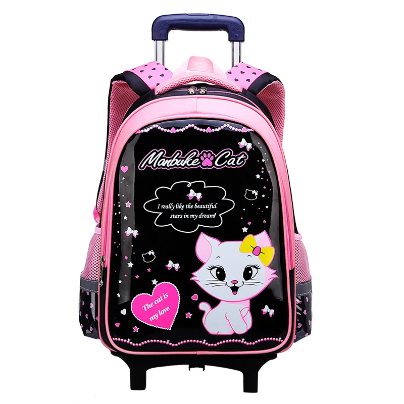 Новинка 2018 детская школьная сумка на колесиках для девочек детские школьные
