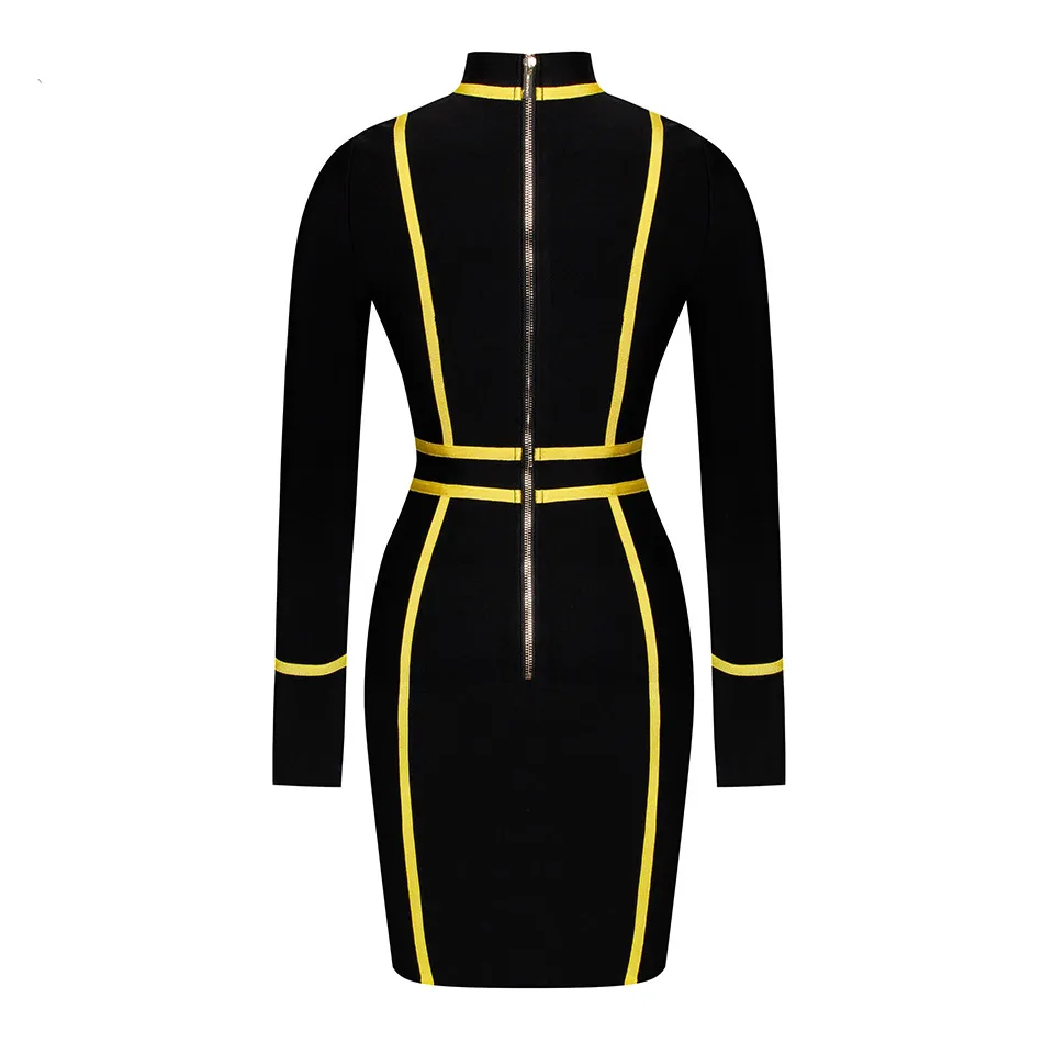Fashion Dress Sexy Women Night Club Evening Party Full Zippers Strapless Joint Turlenck Body com Above Knee MinDresses Wholesale | Женская