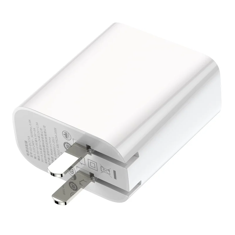Baseus 22,5 Вт USB зарядное устройство с американской вилкой для путешествий зарядное устройство адаптер переносной USB ЗУ для мобильного телефона для iphone X samsung 2.4A - Тип штекера: White