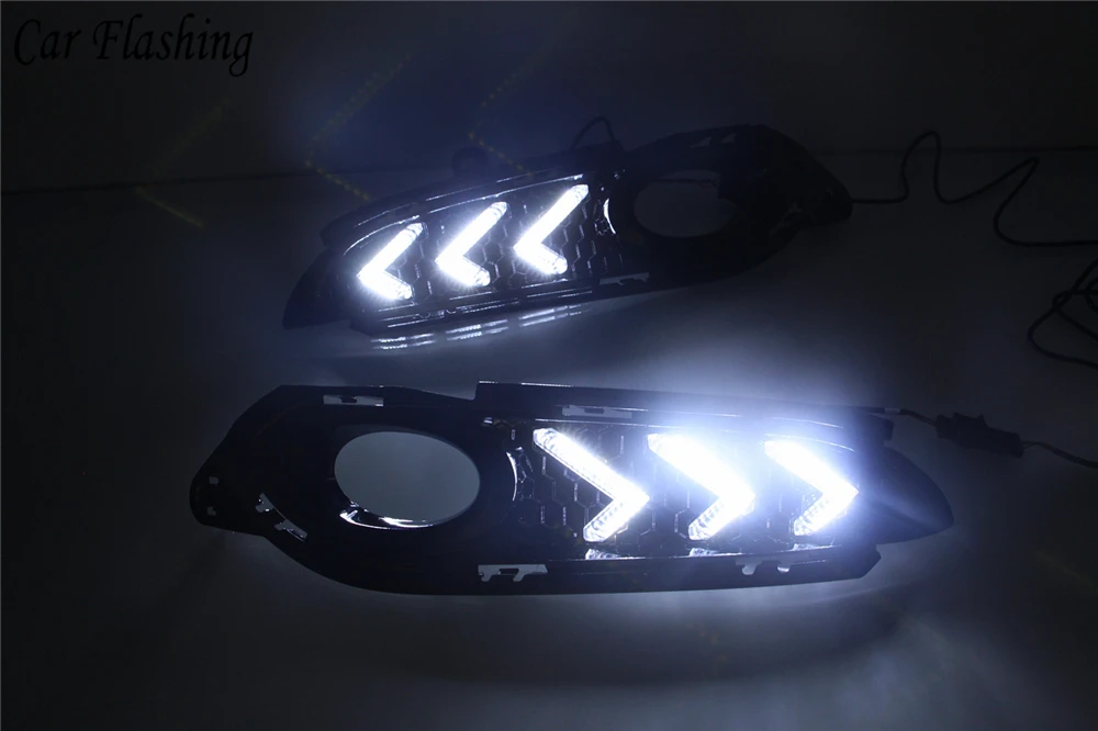 CSGJMY 1 Набор для Honda HRV HR-V Vezel 2014 2015 2016 2017 2018 DRL Дневной ходовой светильник s с сигналом