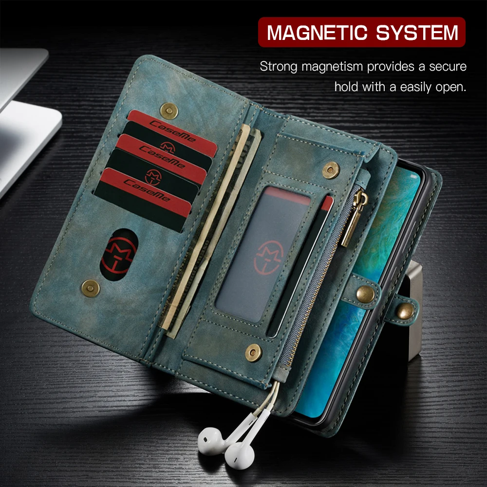 

Caseme Phone Cases 2 in 1 Detachable Wallet Magnetic Leather Card Slot Holder Flip cover for Huawei Mate 20 Pro P20 Pro P20 Lite