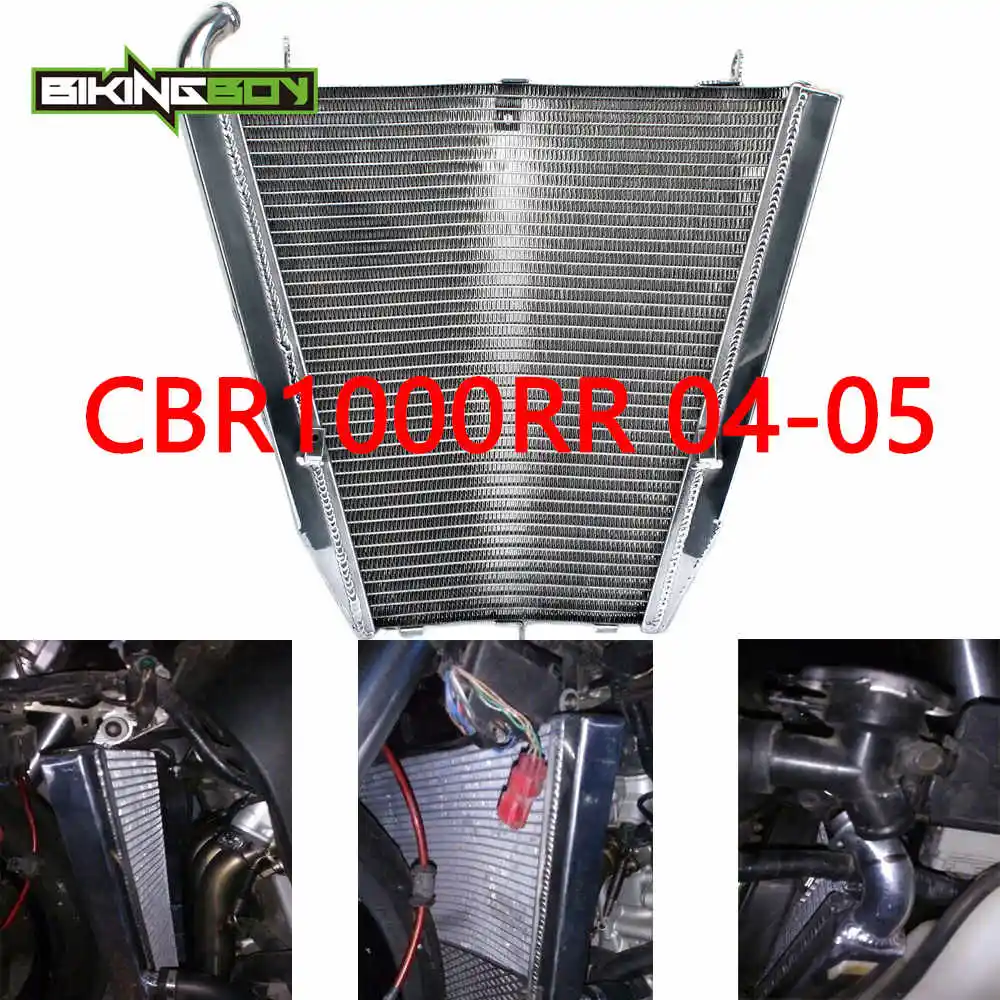 CBR1000RR 04-05 BIKINGBOY радиатор охлаждения двигателя для Honda CBR1000RR Fireblade 04 05 06 07 08 09, 10, 11, 12, 13, 14, 15, 16 лет CBR 1000 RR кулер для воды - Цвет: CBR1000RR 04-05
