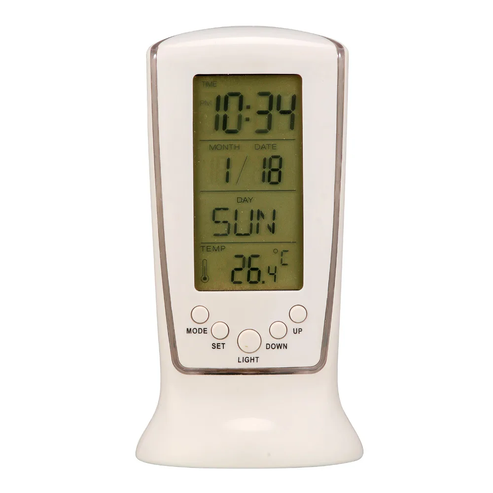 Для цифрового Подсветка светодиодный Дисплей стол будильник Повтор термометр