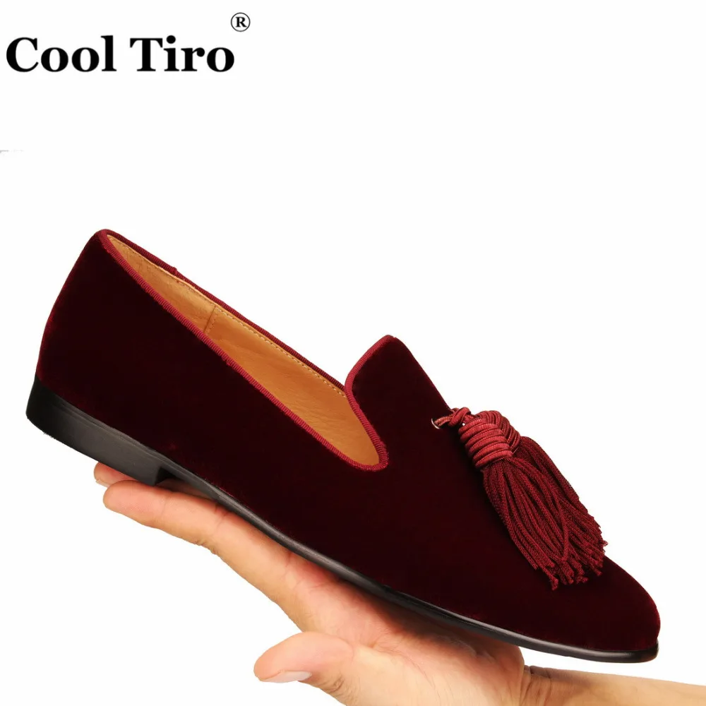 Cool Tiro/бордовые бархатные лоферы; мужские мокасины с кисточками; дымчатые тапочки; обувь ручной работы; свадебные модельные туфли; повседневная обувь на плоской подошве; официальная обувь