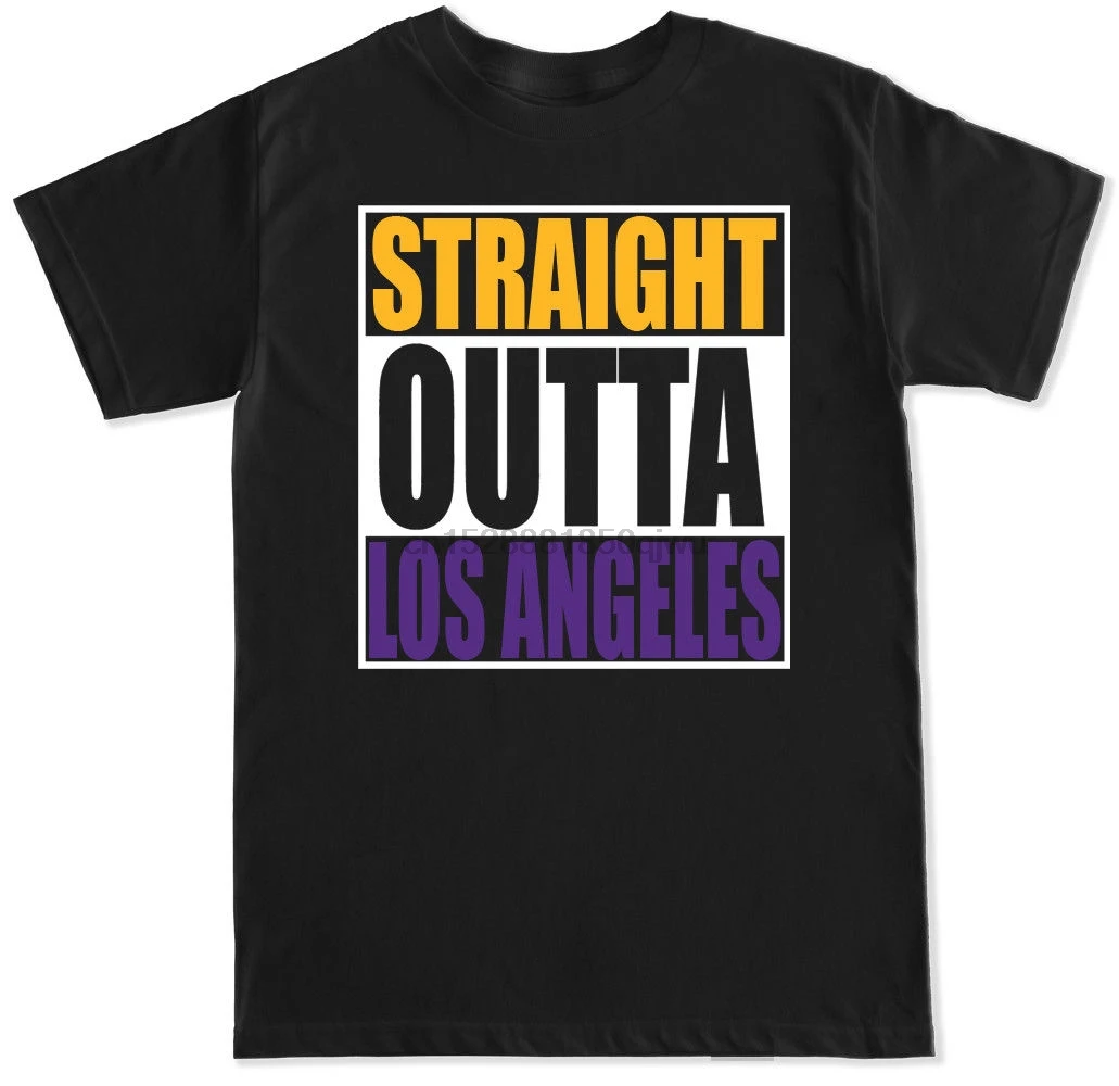 STRAIGHT OUTTA Лос Анджелеса Kobe Bryant Баскетболисту Фиолетовый Золото Мамба Мужская