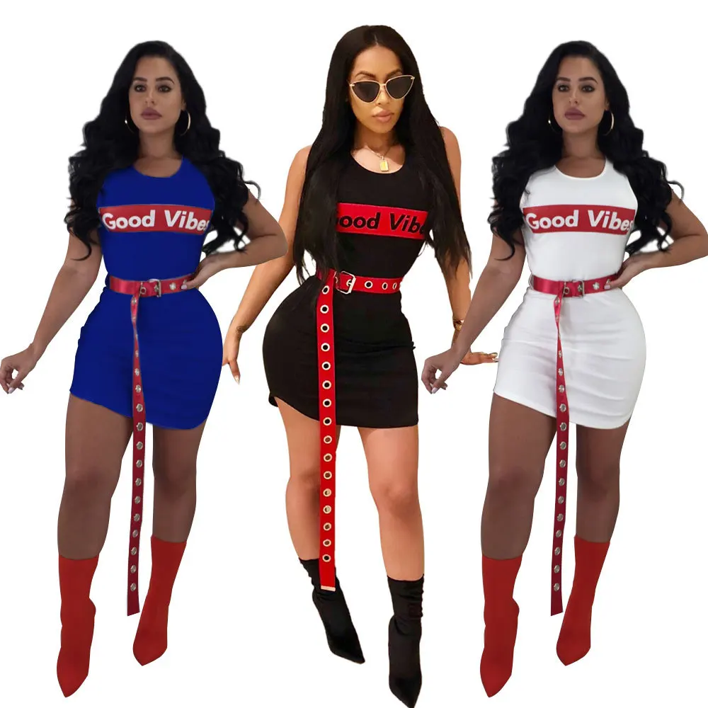 Сексуальное летнее Повседневное платье женская футболка без рукавов мини-платье