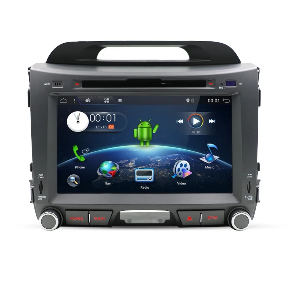 Android 7 1 автомобильный Радио dvd плеер gps навигация Авторадио Bluetooth Wifi USB AUX DAB для Kia