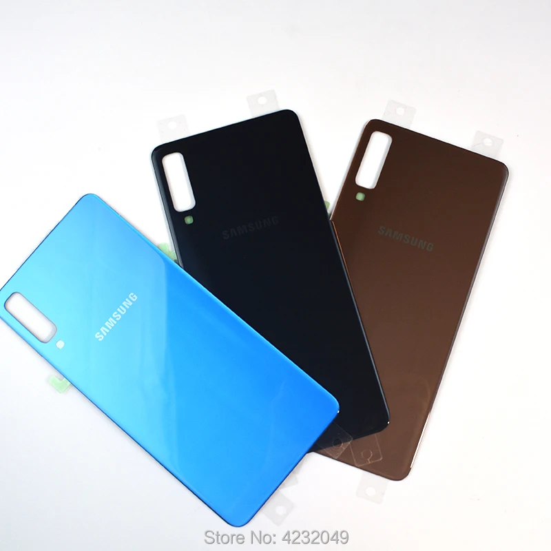 10 шт заднее стекло samsung Galaxy A7 крышка батареи A750 чехол A750F SM-A750 задняя дверь корпус стеклянная панель Замена