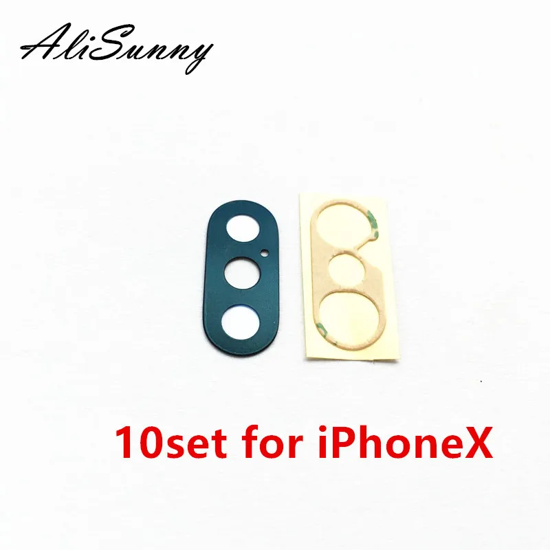 AliSunny 10 компл. Задняя камера стекло для iPhone X XS XSM XR задняя камера Крышка объектива Кольцо 3 М наклейка клей запасные части