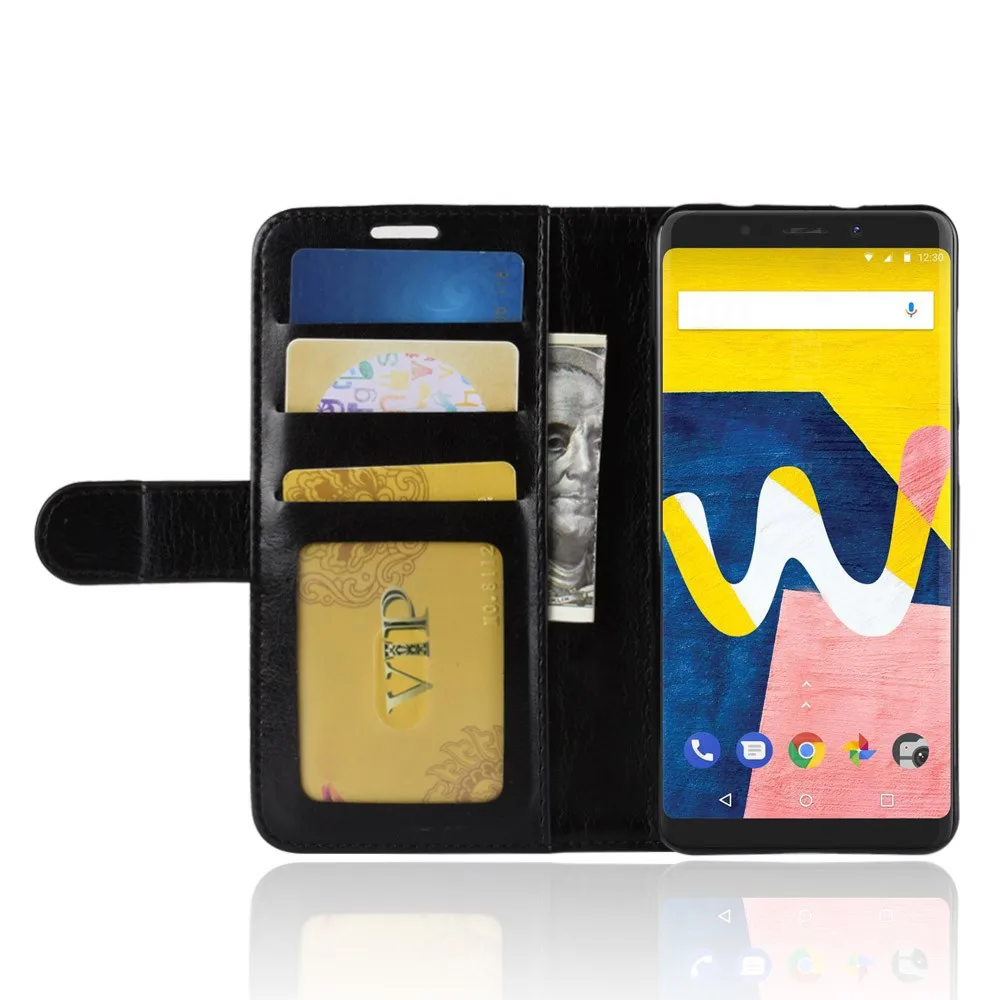 Роскошные Флип Чехол Для Wiko вид Lite кожа мягкая задняя Стенд телефон случаях