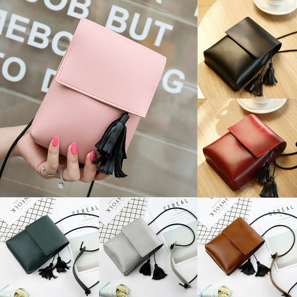 Новая женская кожаная сумка через плечо для леди красивый конверт телефона