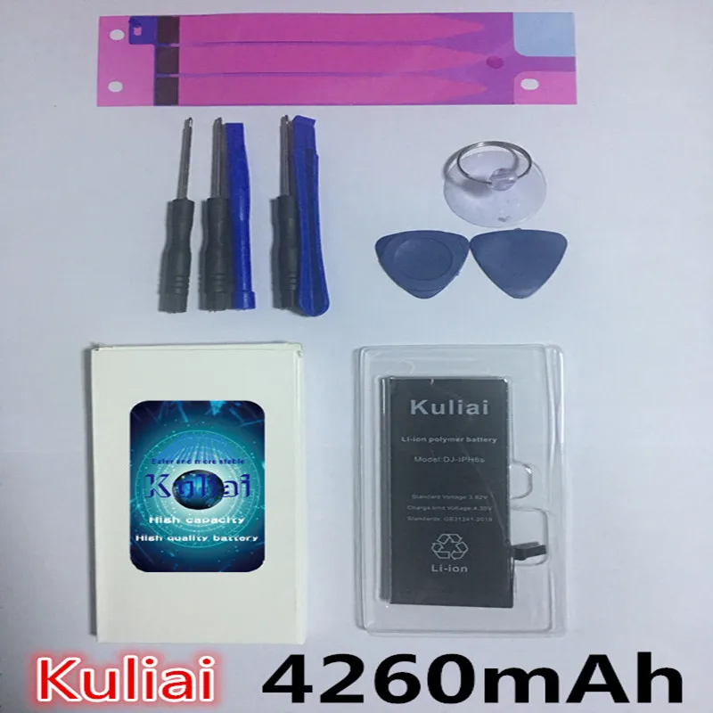 Литиевая батарея Kuliai для Apple iPhone 6 S plus 5s 5 сменные батареи Внутренняя телефона 4260