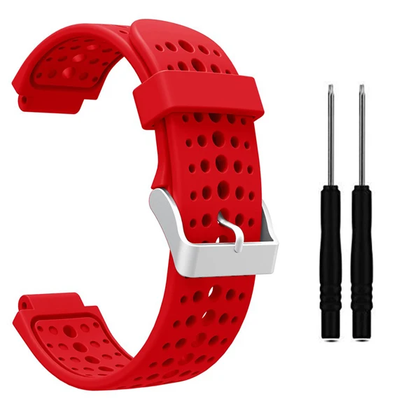Красный Силиконовый ремешок для наручных часов для Garmin Forerunner 230/235/220/620/630/735XT/235 Lite часы к повседневной одежде спортивные часы - Цвет: Красный