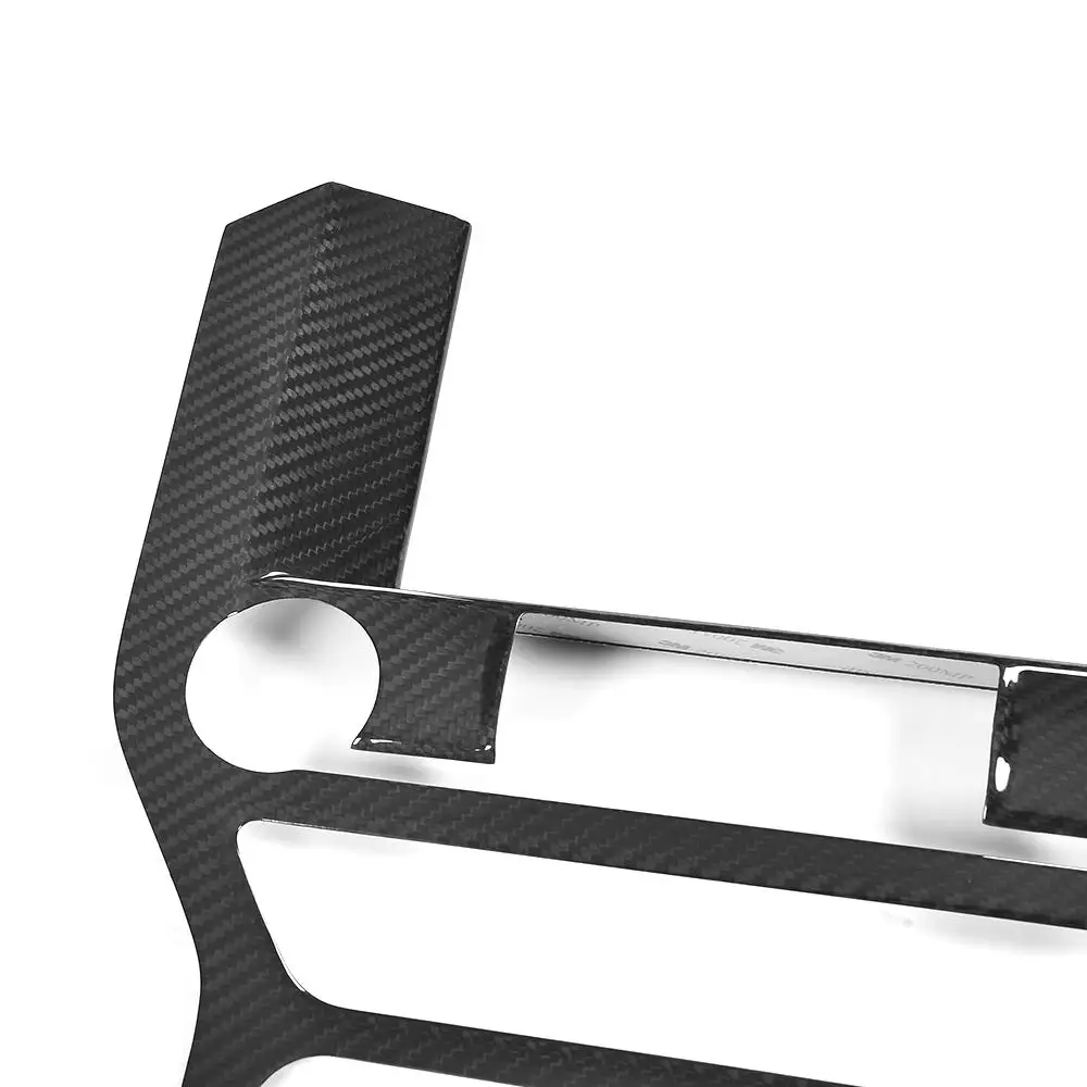 Стайлинг автомобиля наклейки на раму консоли из настоящего углеродного волокна