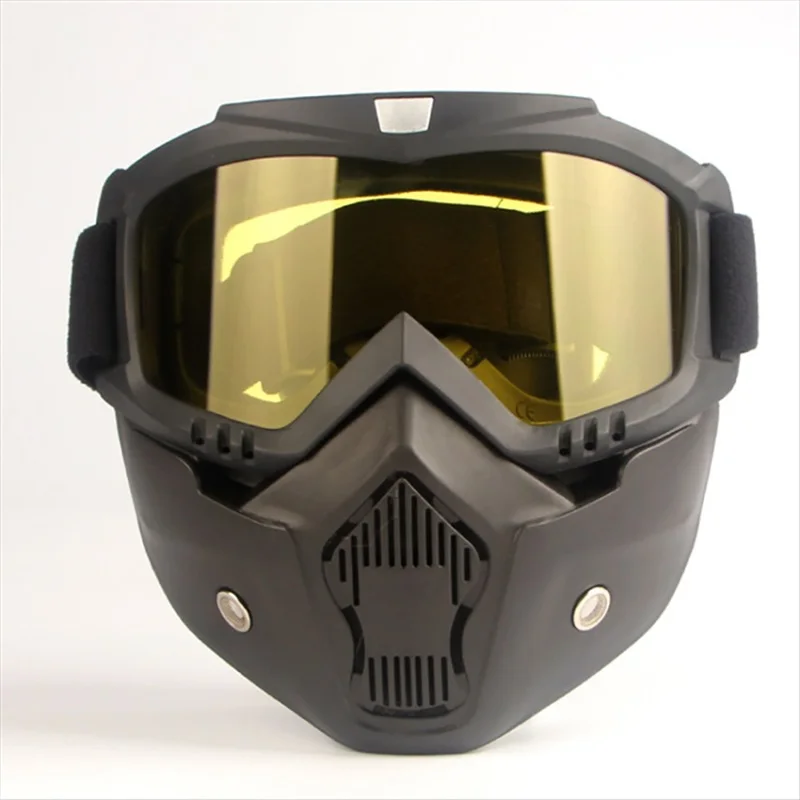 mask yellow Очки для мотокросса маска 100 объектив устойчивый к УФ Защита от солнца шестерни модные спортивные ветрозащитные Мото Аксессуары для мотоцикла rbike - Цвет: mask yellow