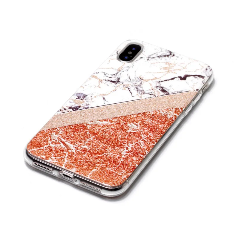 JiBan мобильный чехол для телефона iPhone 6 S 7 8 Plus X блеск полосатый ТПУ Мрамор плюс все