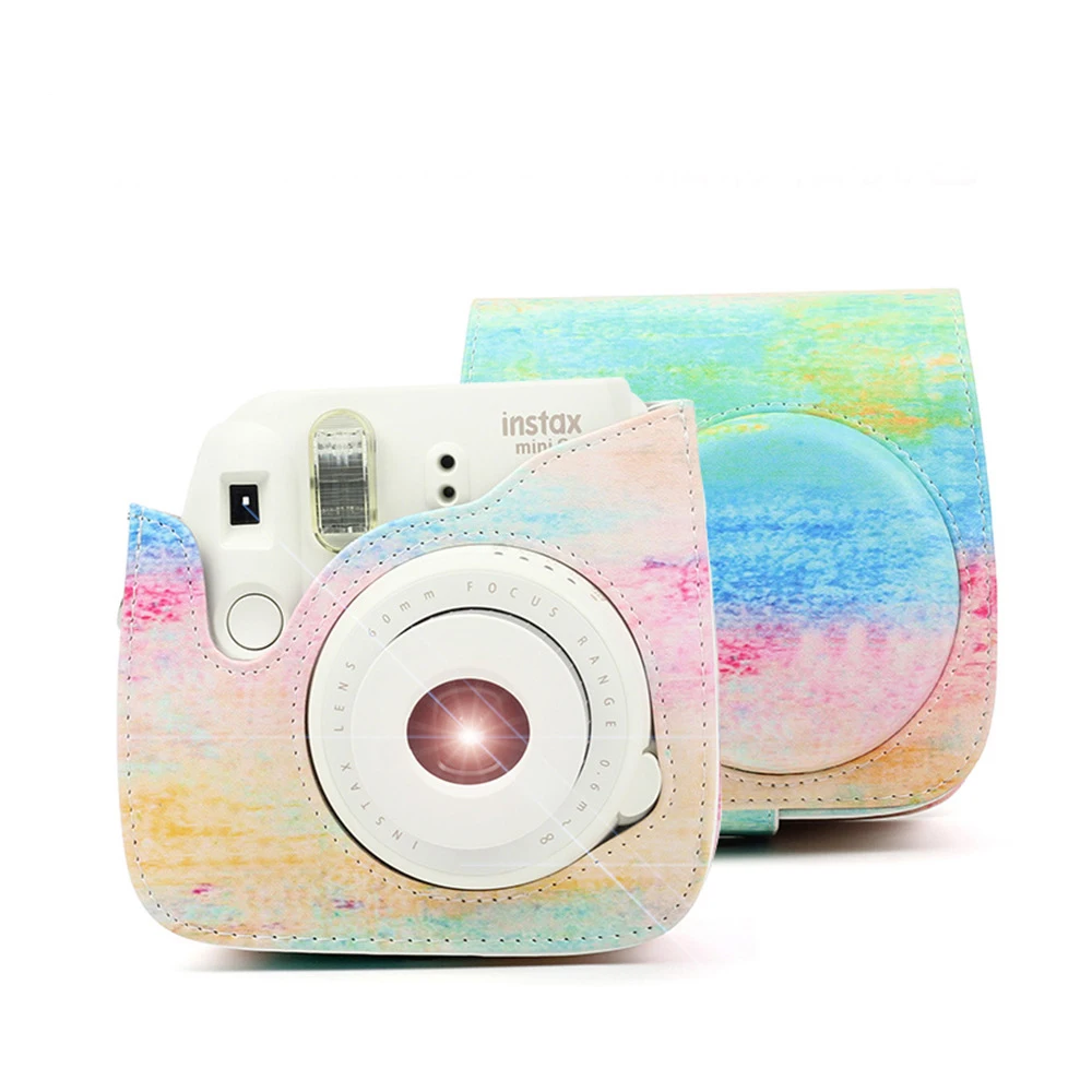 Чехол Instax Mini 9 из искусственной кожи с ремешком на плечо для Fuji 8/8 +/9 Polaroid|bag for|camera