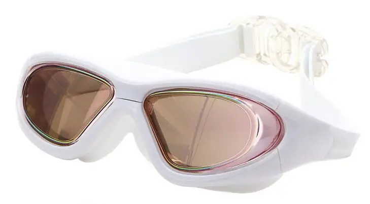 White with pink Очки для плавания для взрослых, очки для близорукости, профессиональные, анти-туман, диоптрий, водонепроницаемые, для арены, для плавания, очки, natacion, оптические маски для дайвинга - Цвет: White with pink
