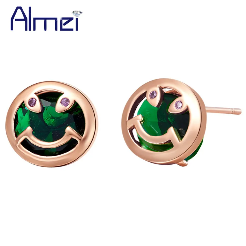 Недорогие серебряные серьги-гвоздики Almei 15% новые серьги с круглыми синими
