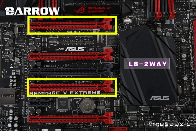 Курган BSDQ2/BSDQ3, SLI/CF мосты водоблок, для курган видеокарты Cross Fire, LRC1.0 12v 4pin освещение