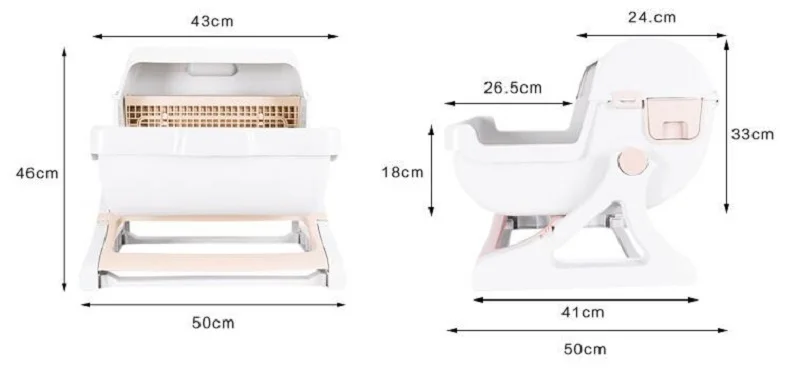 

2019 Newest Semi-closed Litter Box training kit Pet Supplies Large Semi-automatic Cat Toilet Pet Toilet