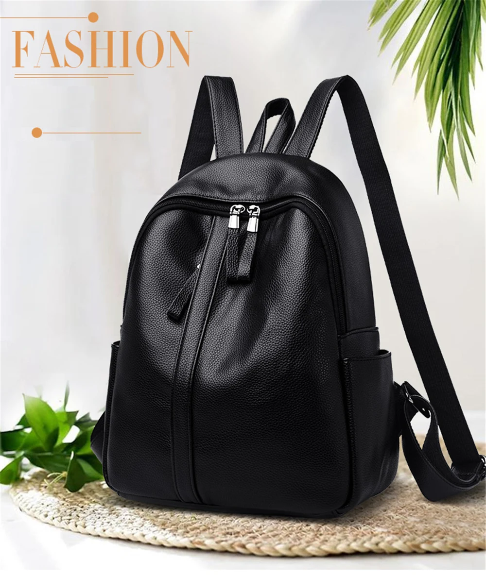 Женский рюкзак от известного бренда Sac A Dos Femme, женские рюкзаки, модные однотонные школьные сумки для девочек-подростков, кожаный женский рюкзак