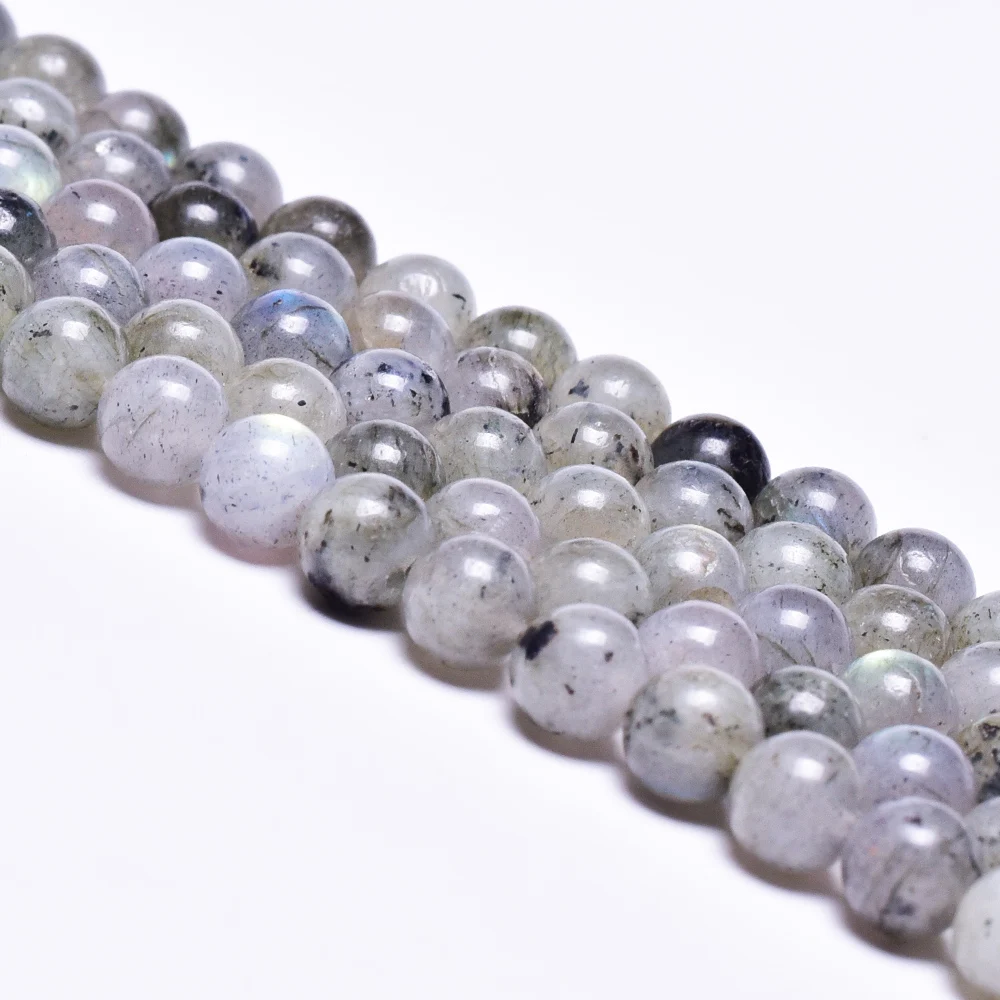 Natural Flash Stone Round Spacer Beads 38cm a Strand 6mm 8mm 10mm Pick Size For Jewelry Making DIY Bracelet | Украшения и