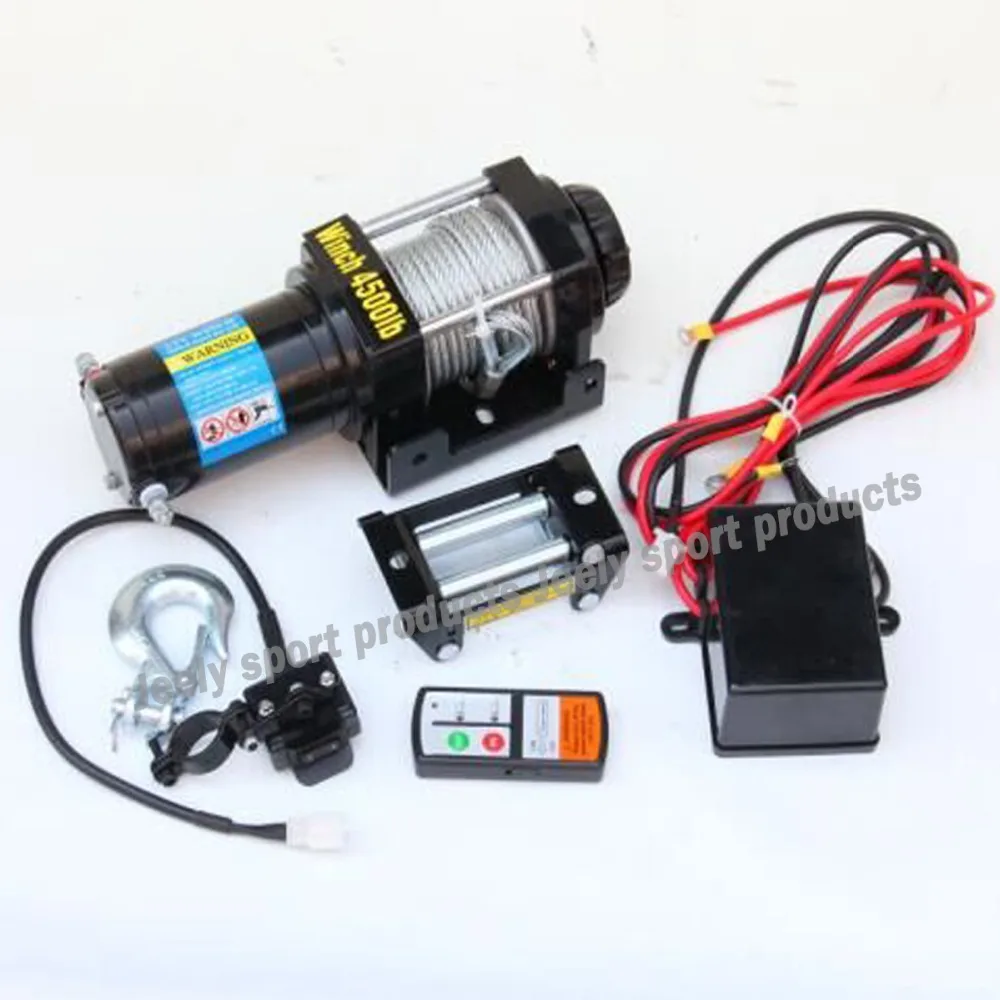 ; 12 V 4500LB ATV UTV 4WD электрическая лебедка с Беспроводной дистанционного Управление