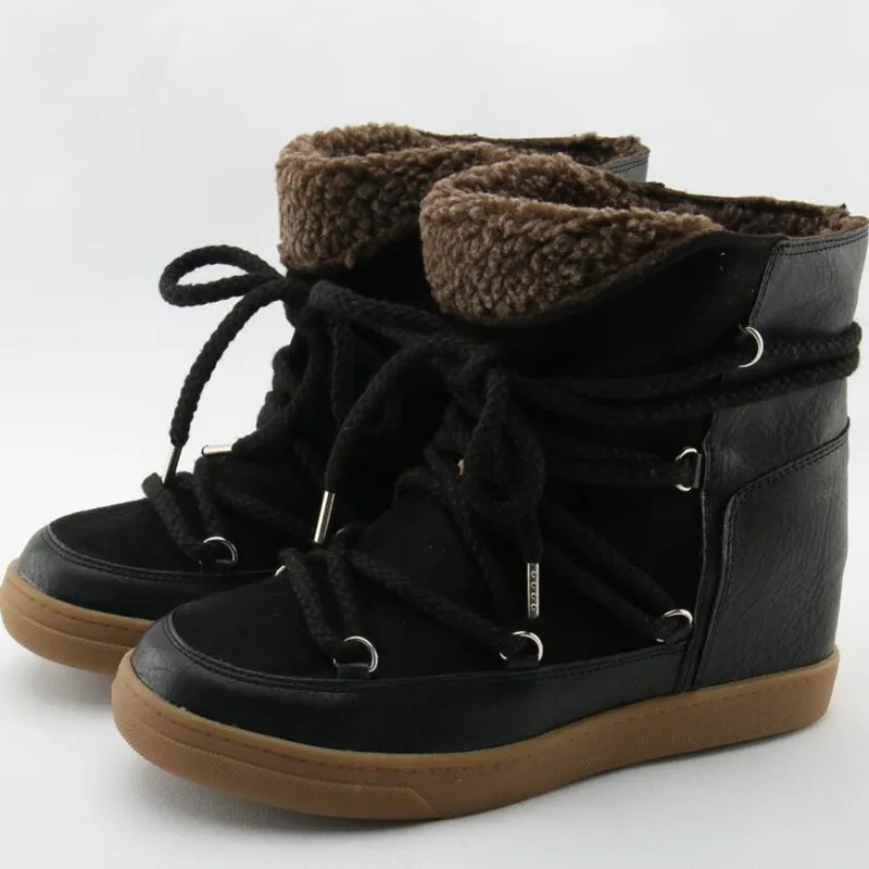 Женские замшевые ботинки на шнуровке коричневые в стиле панк Повседневная