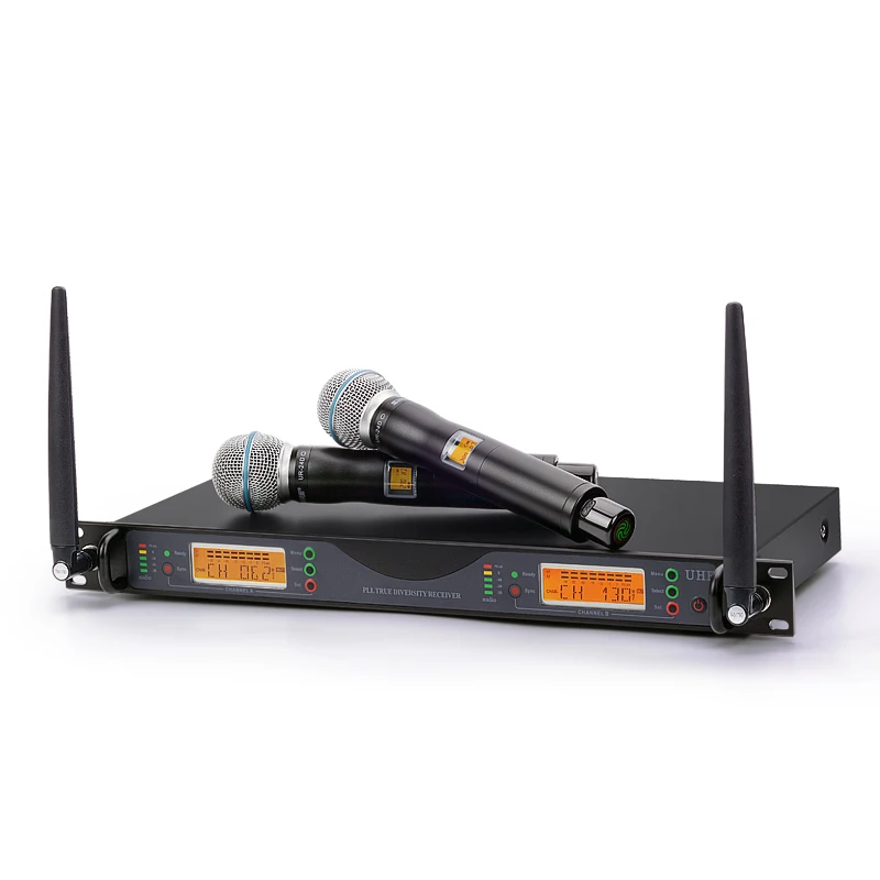 3 года гарантии профессиональная беспроводная двухканальная микрофонная