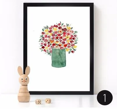 Северные деревенские зеленые растения современное искусство картина маслом