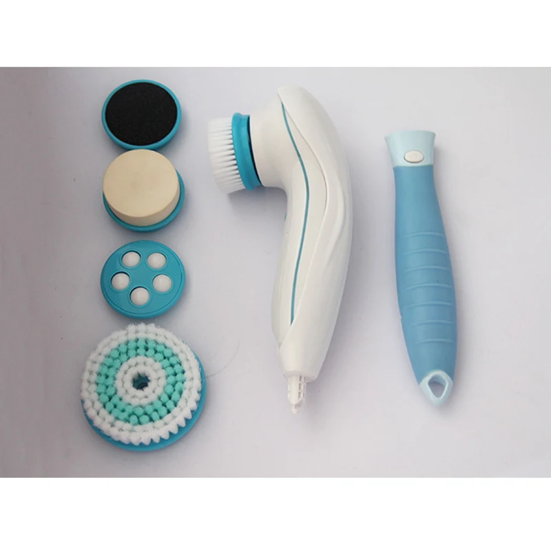 

Healthsweet 6 IN 1 Multifunction Electric Face Cleansing Brush Bath Brush Acne Spa Skin Care Massage Clean Facial Cleanser Tools