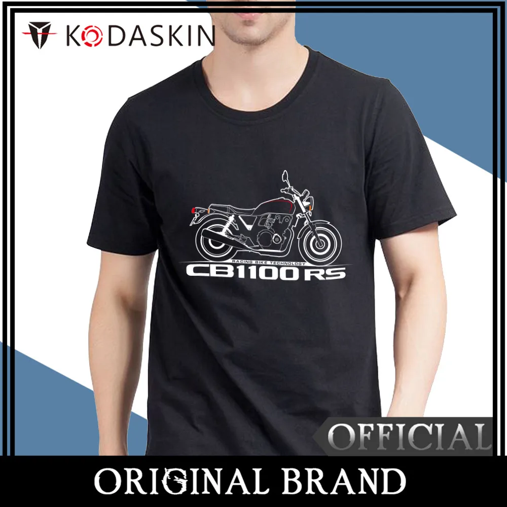 

KODASKIN 2018 Male Loose Round Neck half-sleeved Wind Rrinting Fashion Summer Free Shipping CB1100RS MOTOROLA T-shirt