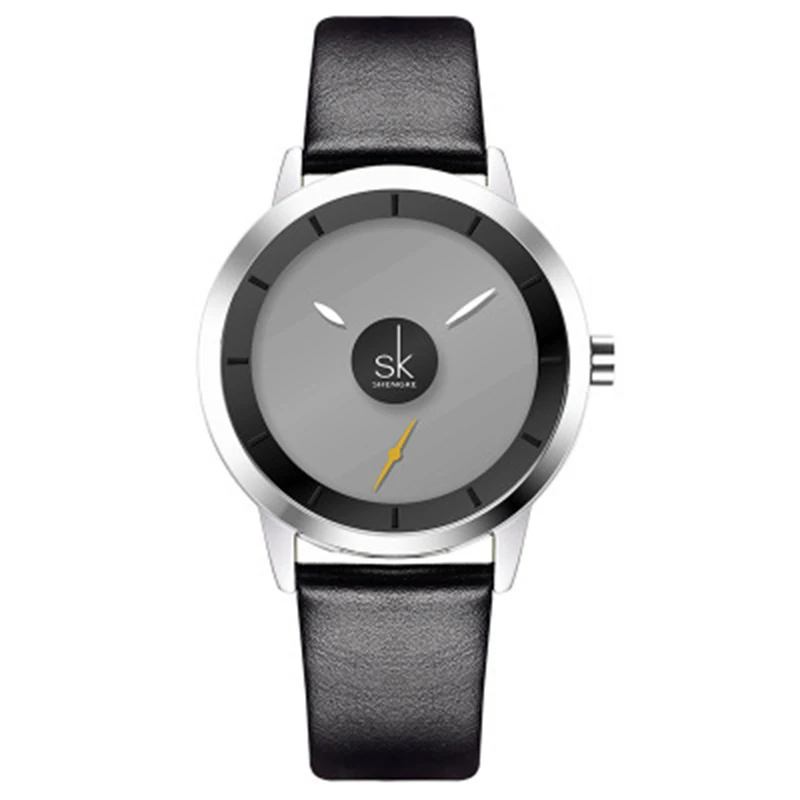 Leisure fashion quartz men's watch leather belt waterproof business women's ladies couple table | Наручные часы