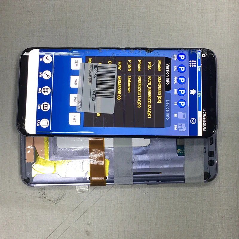 Хорошо функциональный ЖК дисплей с точкой для Samsung Galaxy S8 S8Plus стекло/средняя рамка