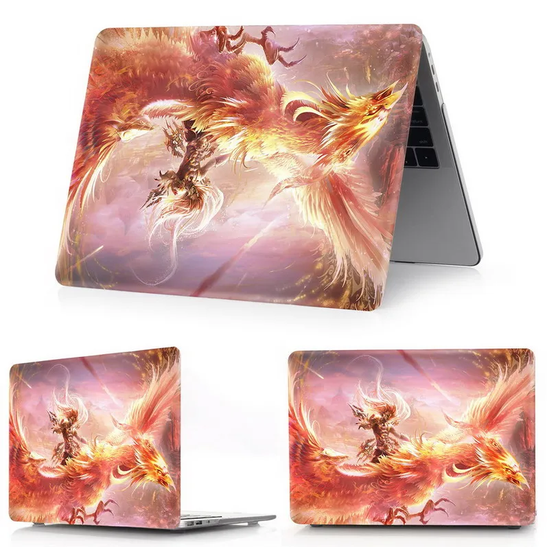 huo-feng-huang Новинка ZAIWJ сумка для ноутбука чехол для MacBook Air Pro retina 11 12 13 15 для Mac Pro 13,3 15,4 дюймов с сенсорной панелью+ крышка клавиатуры - Цвет: huo-feng-huang
