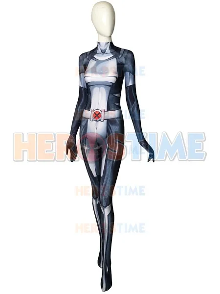Черно-серый костюм X-men с 3D принтом для косплея Лаура Кинни Женский и детский из