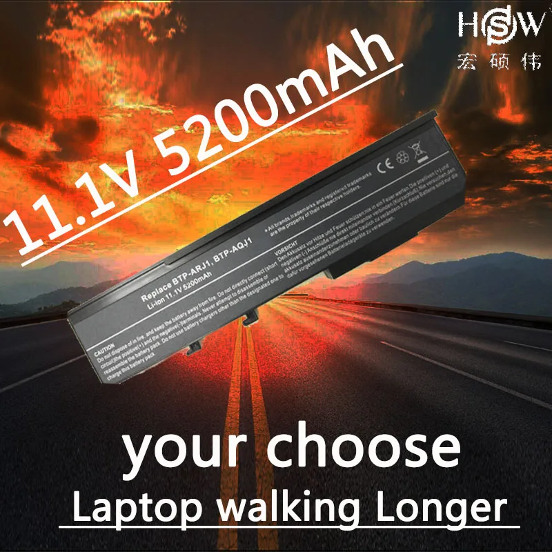 HSW Новый 6 ячеек Аккумулятор для ноутбука ACER BTP ARJ1 AS3620 ASJ1 B2J1 GARDA31 Aspire 2420 2920 3620 4620 5540