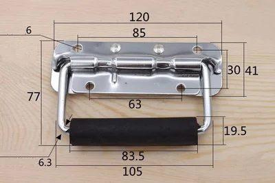 DIY нержавеющая сталь складная пружинная ручка Набор инструментов оборудование промышленное оборудование замена ручки шкафа - Цвет: 120mm Iron material