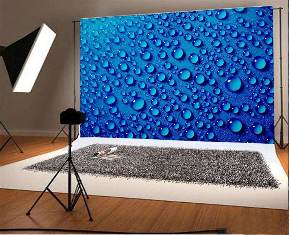 Laeacco Raindrops синие фоны с рисунком Портретные фотографии индивидуальные