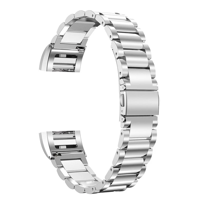 Silver Металлический ремешок Correa для Fitbit Charge 2 браслет спортивные часы ремешок из нержавеющей стали для Fit Bit Charge 2 Band аксессуары - Цвет: Silver